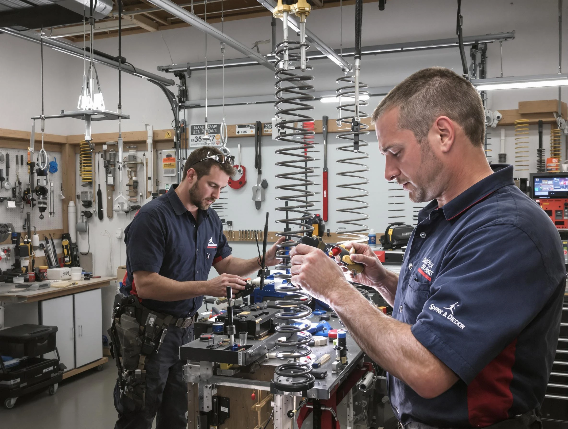 Garage door spring repair service by Milton Garage Door Repair in Milton